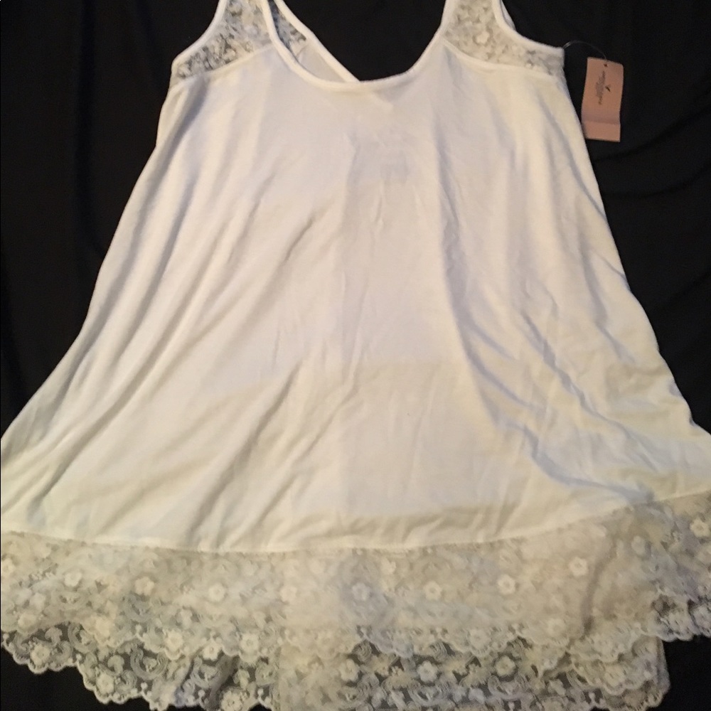 White fancy tank top