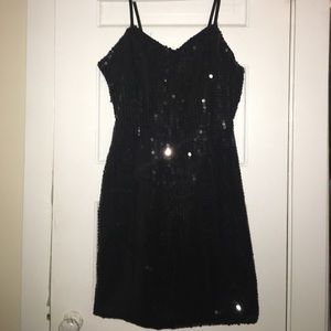 Spaghetti strap party dress.