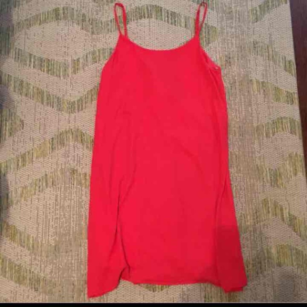 Coral Open-Back Dress