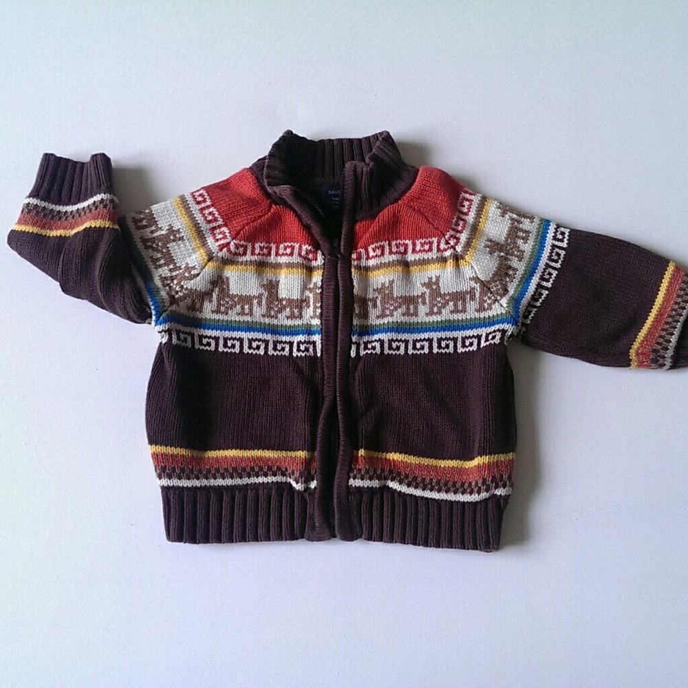Baby gap zip up knit cardigan, boys