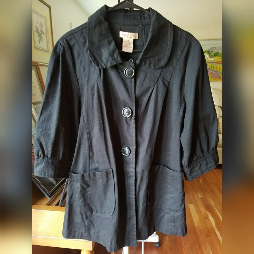 3/4 Sleeve Black Blazer