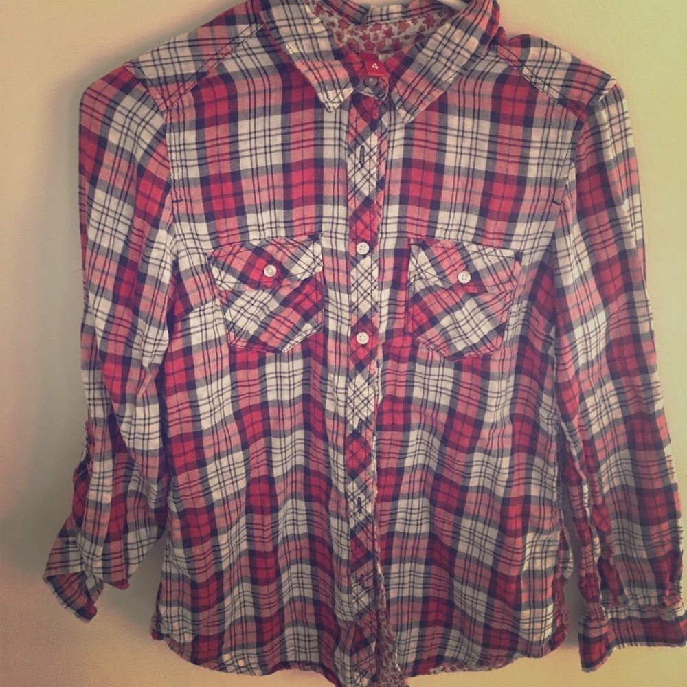 Long sleeve red flannel
