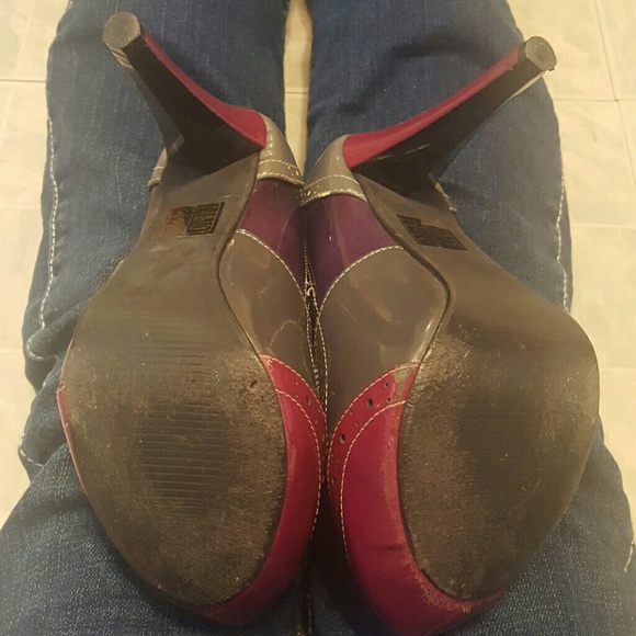 Tri Colored High Heels Shoes - Picture 4 of 4