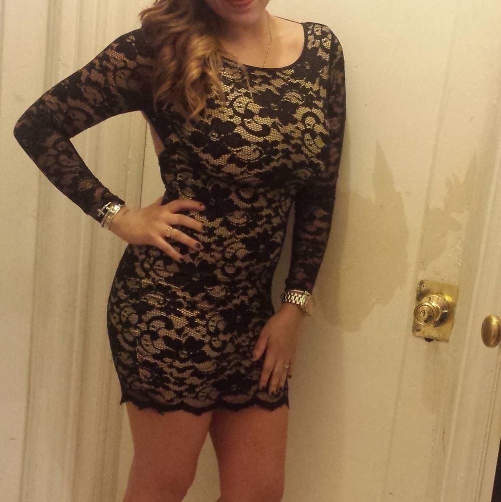 Lace mini dress