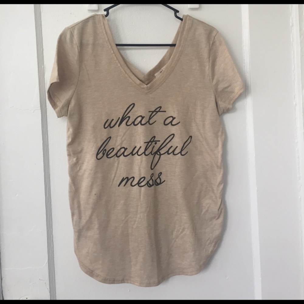 What a Beautiful Mess Double Vee Tee