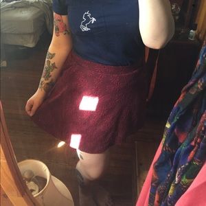 High waisted quilted skirt