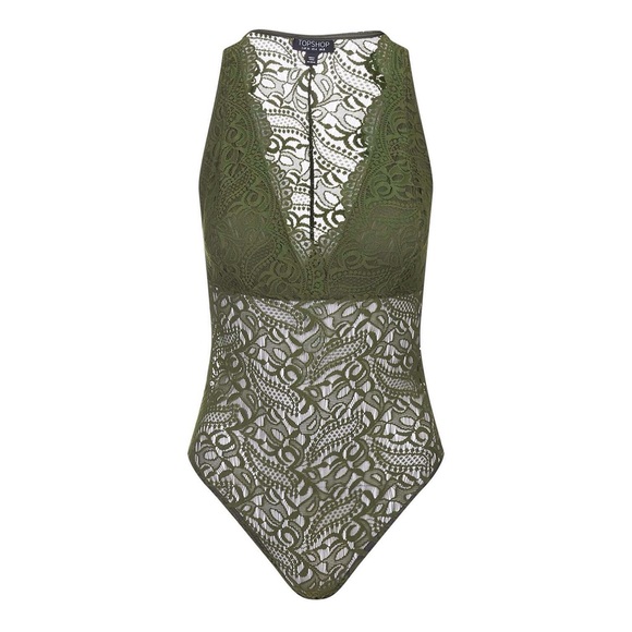 Topshop Lace Scalloped Bodysuit - Picture 2 of 6