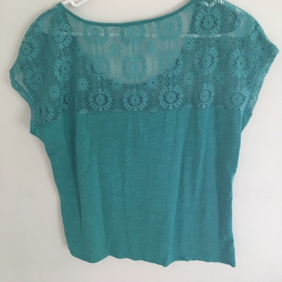 Teal lace top - Picture 3 of 4