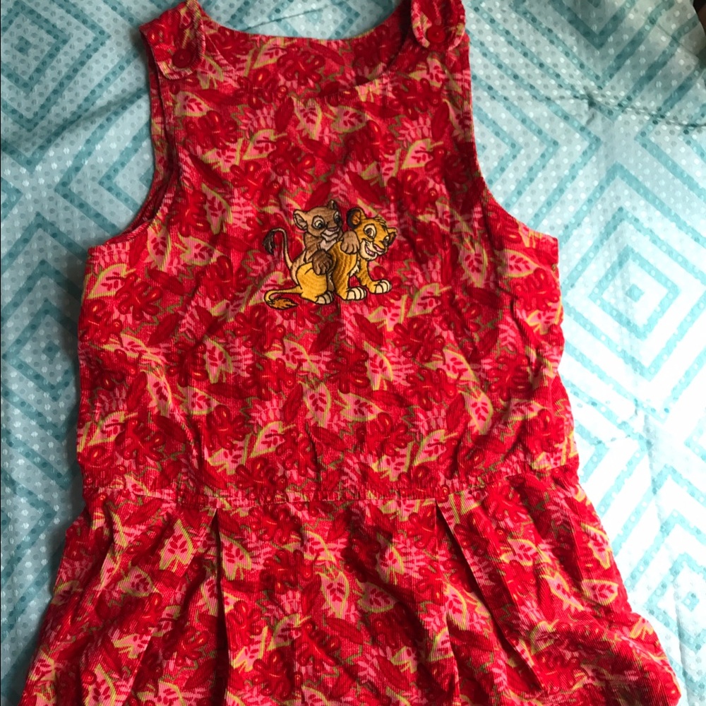 Lion King Corduroy floral print dress