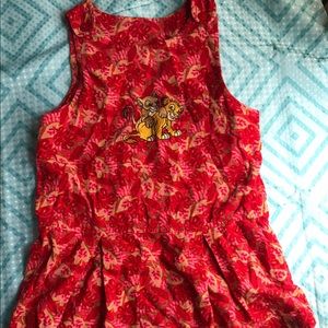 Lion King Corduroy floral print dress