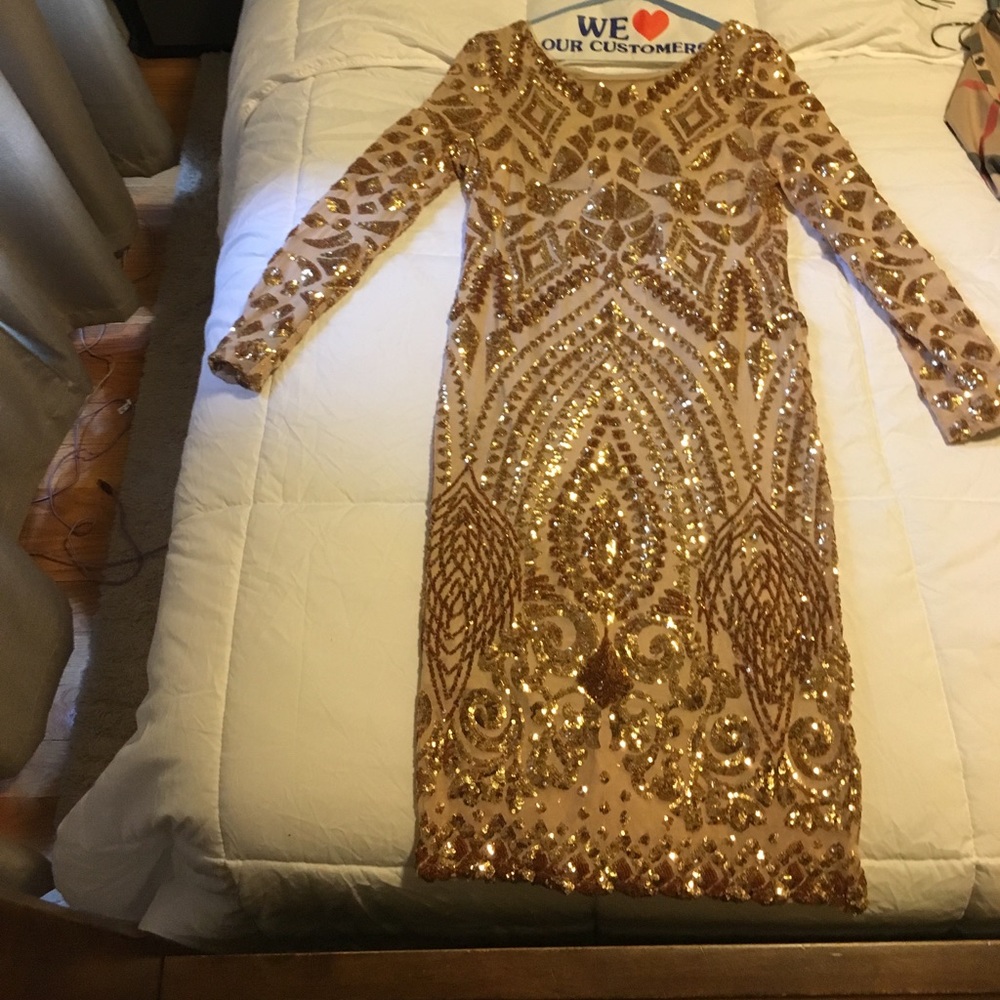 Gold sequence Dress from a boutique