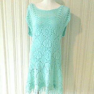 Beautiful Aqua Crochet  Lilly Pulitzer deess