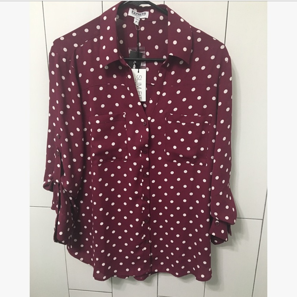 Express Polka Dot Portofino Shirt