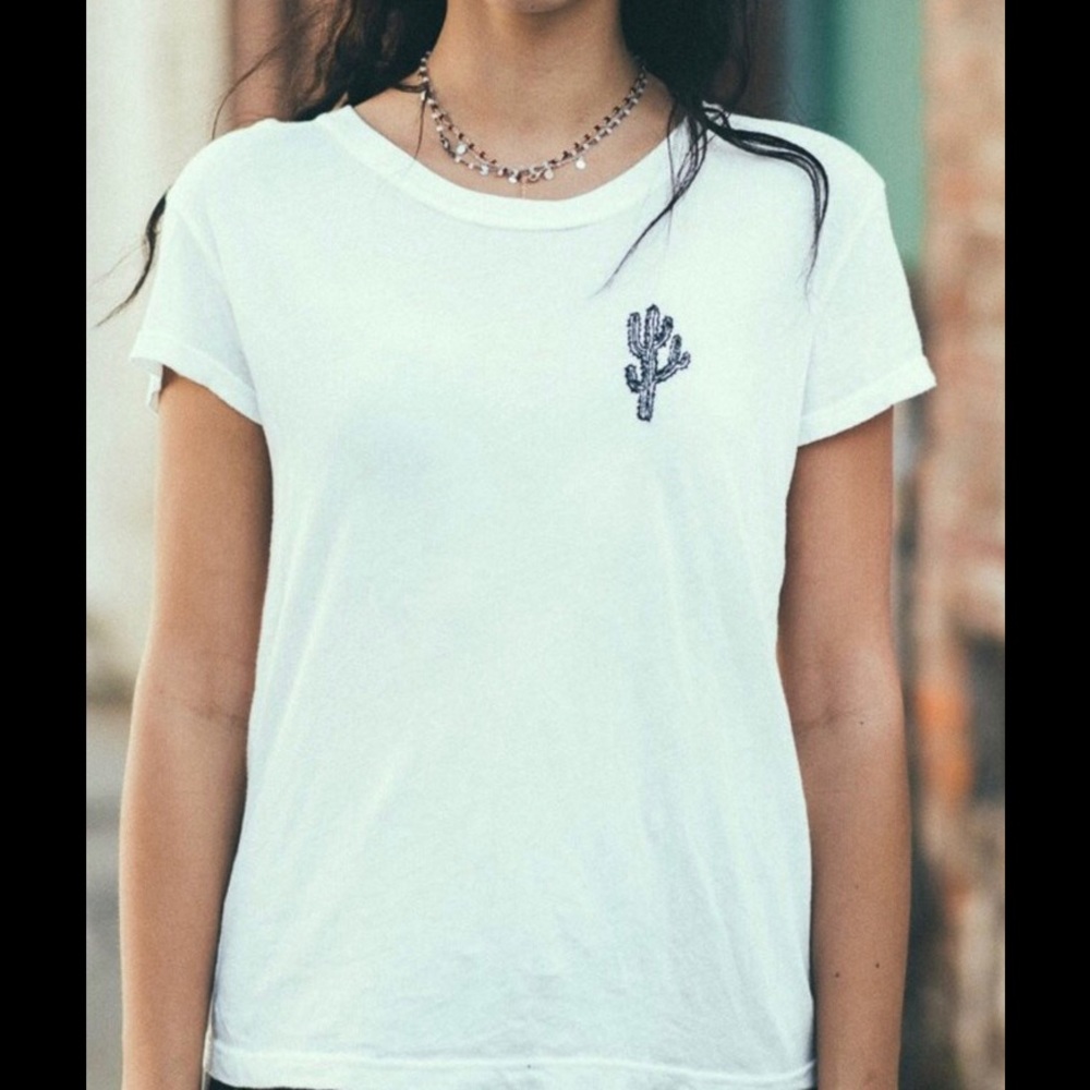 Brandy Melville embroidered cactus tee