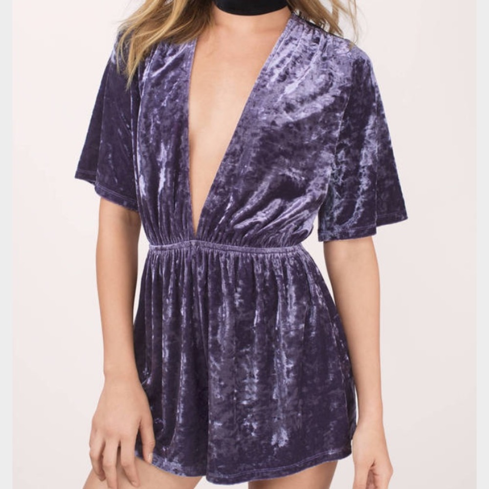 Plum Wrap Romper