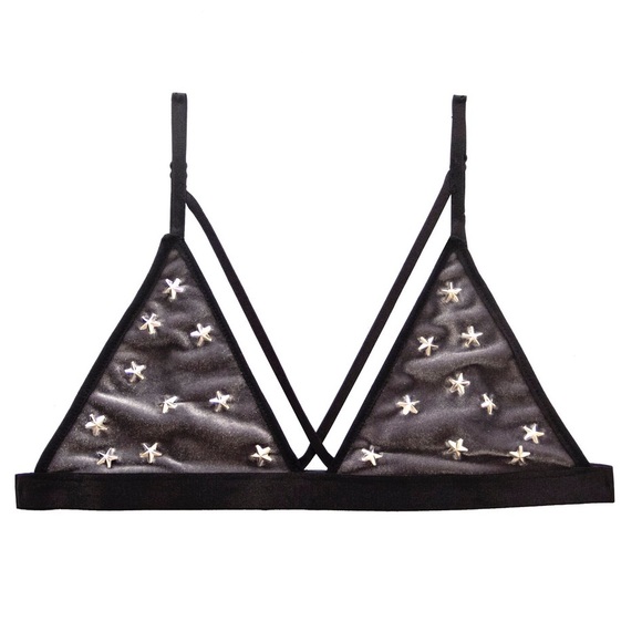 Eastnwest Label Star Bra in Grey - Picture 3 of 3