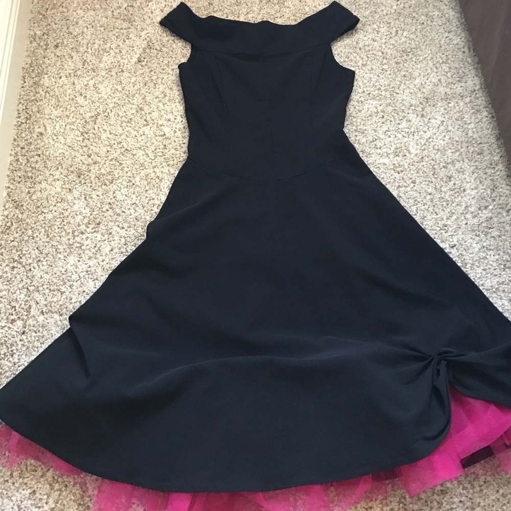 Black flirty dress