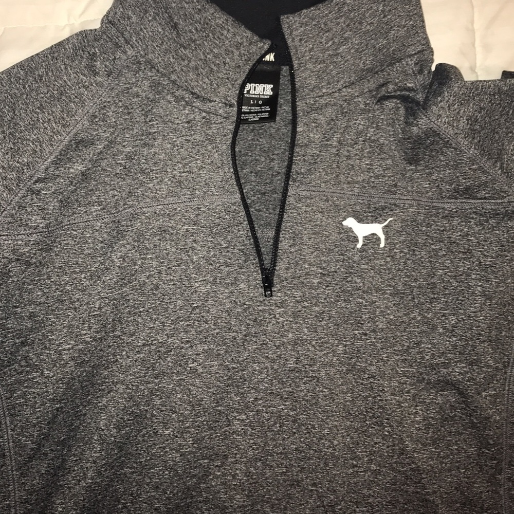 Victoria's Secret Pink - GREY HALFZIP - SIZE L