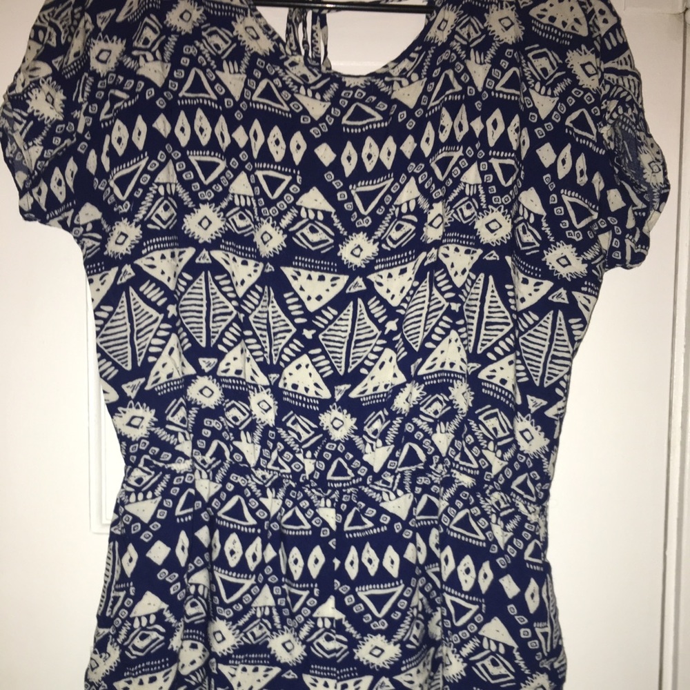 Aztec print jumper.