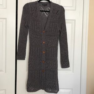 BCBG MAXARIA Grey/silver sweater coat