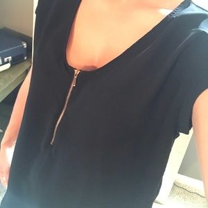 Black zip top