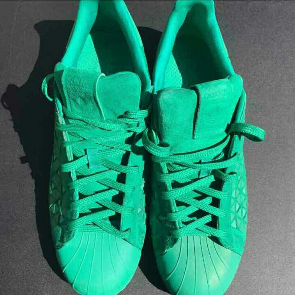 Adidas superstar xeno  green sz 14