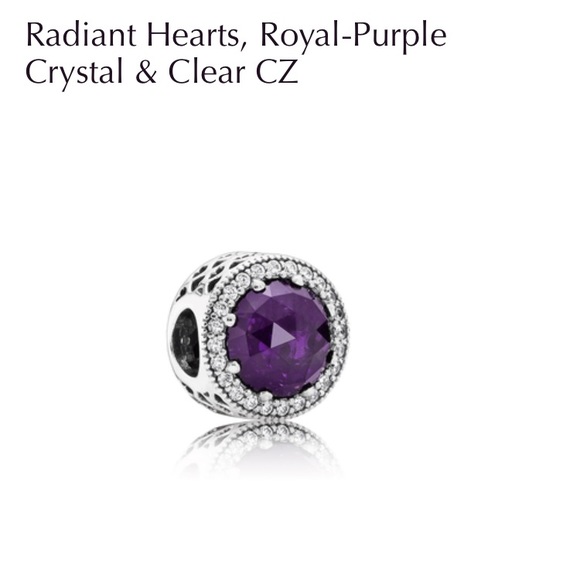 Authentic Pandora charm: Radiant hearts Purple - Picture 3 of 4