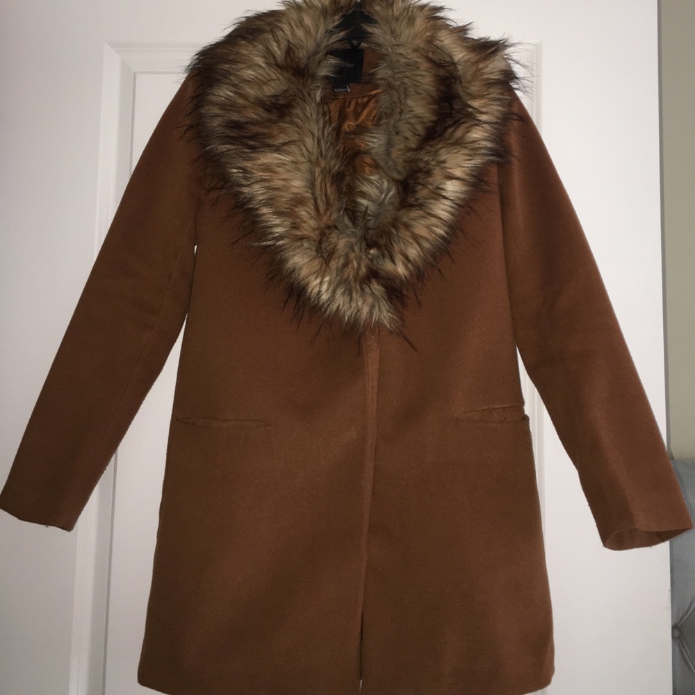 Stylish faux fur coat