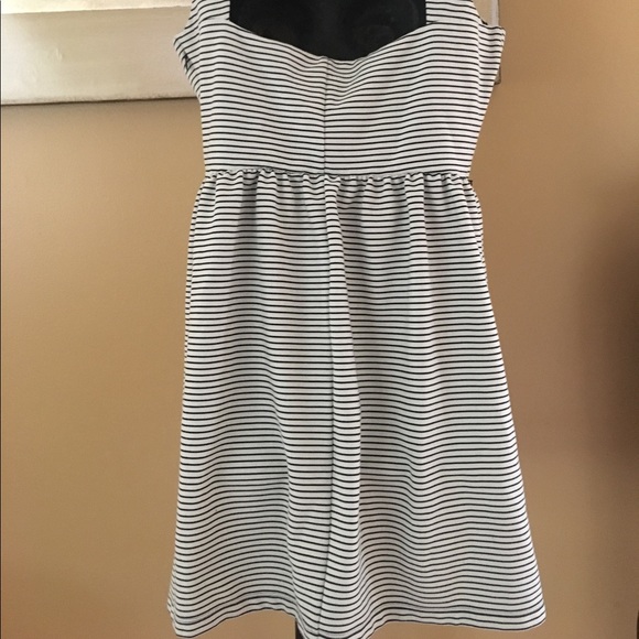 Candies, black/white pinstripe dress. Sexy back. - Picture 6 of 8