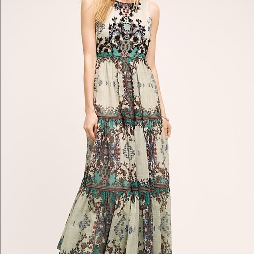 Anthropologie Madera Maxi Dress, Turquoise