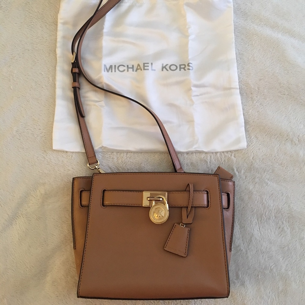 Authentic Michael Kors light brown cross body bag