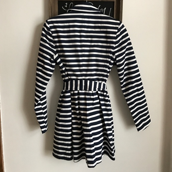 Express Navy and white striped trench coat! 💦🌸🌷 - Picture 3 of 6