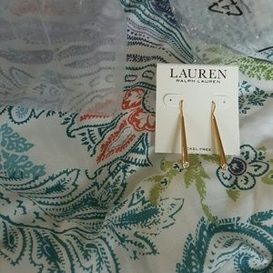 Lauren Ralph Lauren gold-tone crystal linear earri
