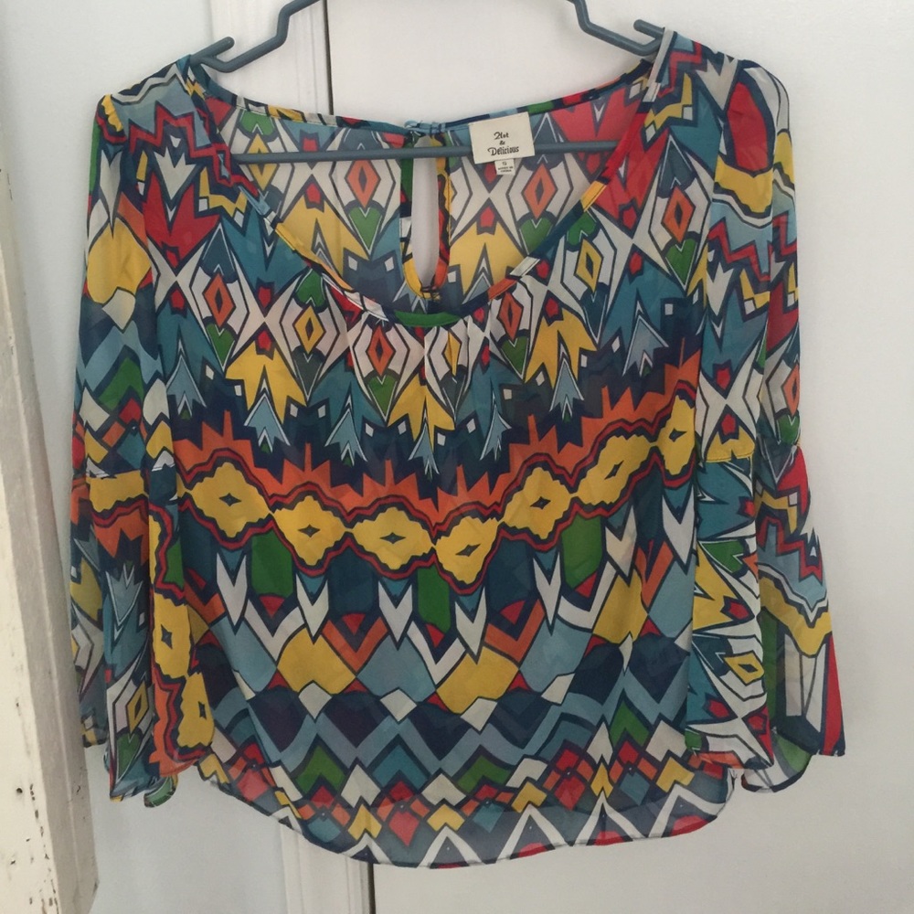 Sheer multi color top