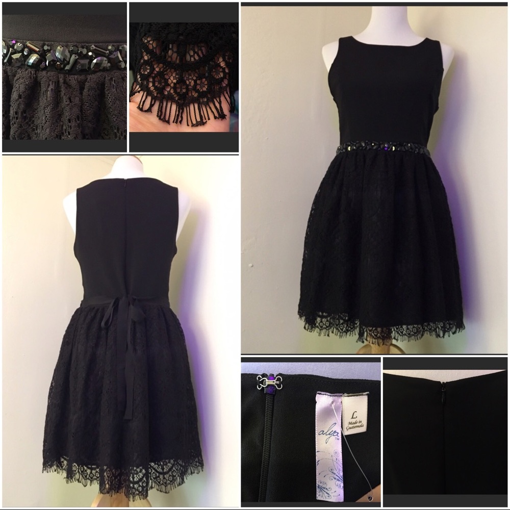 🎉2xHP🎉 Lace and Stone LBD 👗 w/ Sash 😘