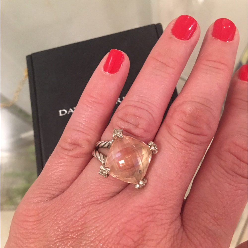 David Yurman Morganite & Diamond Ring