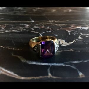Purple Seta cocktail ring