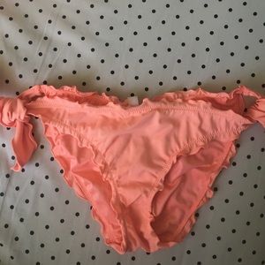 Coral side tie swim bottoms