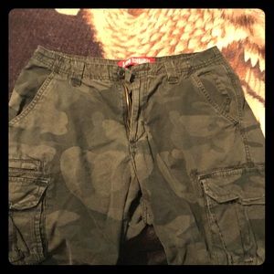 Camo cargo shorts