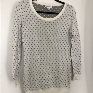 Motherhood Polkadot White and Grey Sweater🤰🏼