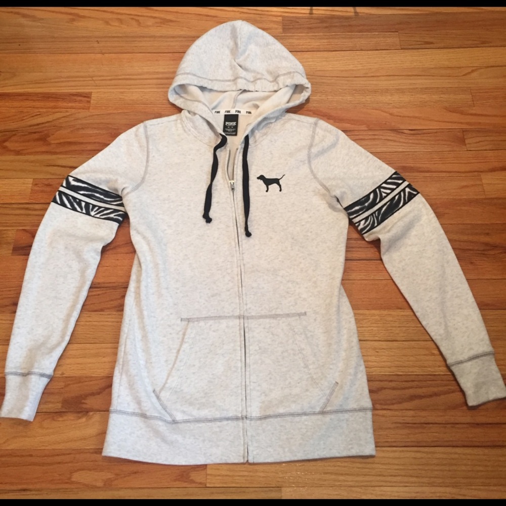 PINK VICTORIA SECRET ZIP UP HOODIE