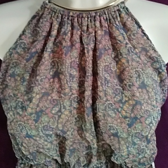 NWT SOPRANO CHIFFON FLORAL HALTER DRESS - Picture 4 of 4