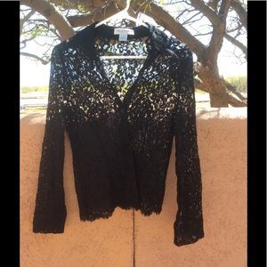 Black lace Brooks Brothers Blouse sz6
