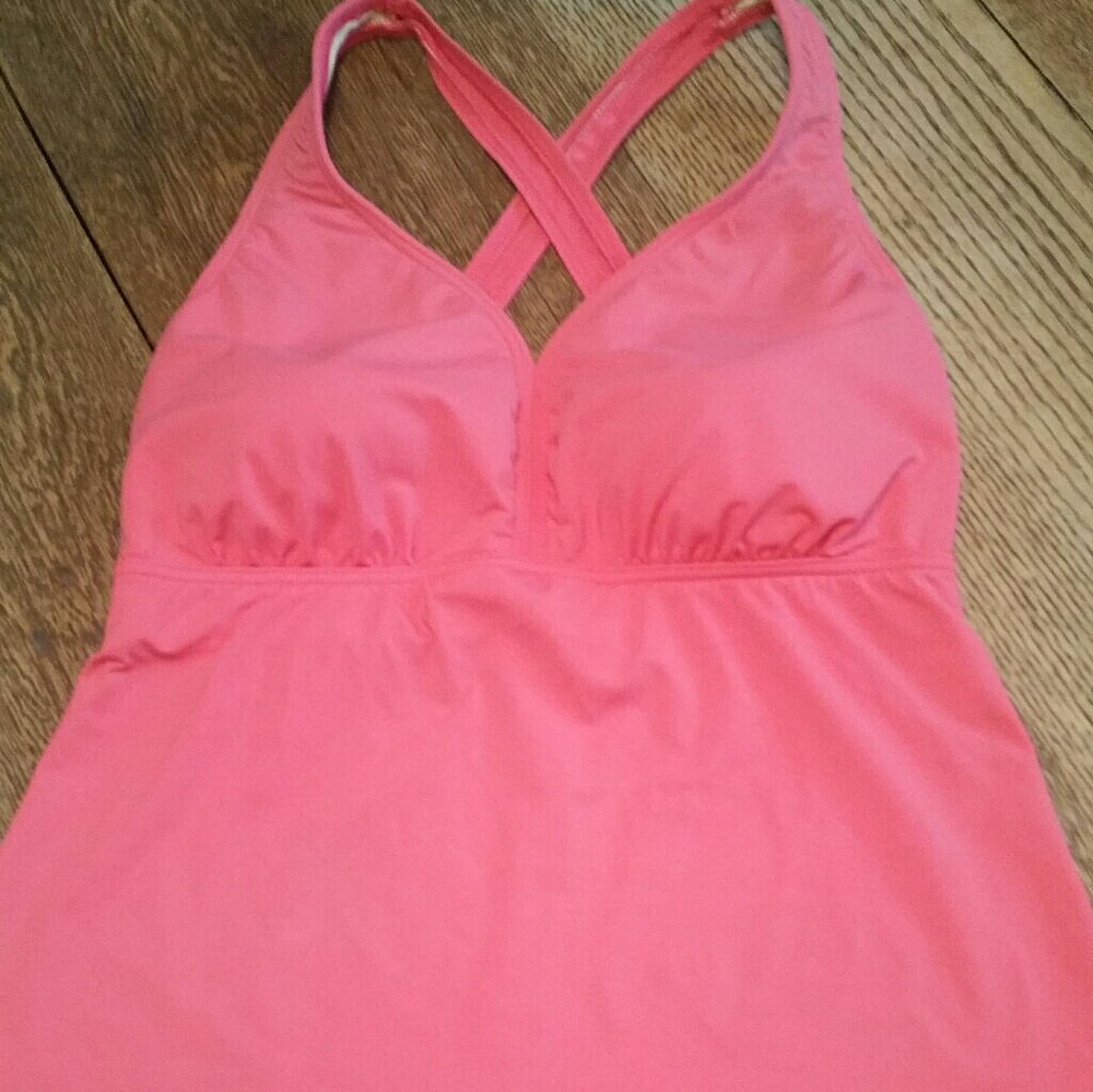 Pink tankini top. Lands End