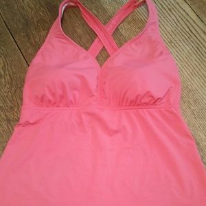 Pink tankini top. Lands End