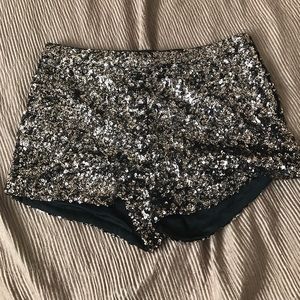 Gold Sequin Hot Shorts