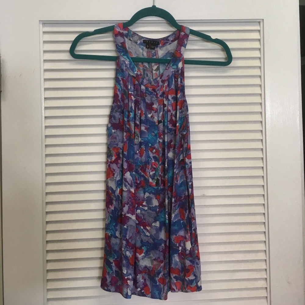 Theory Multicolor Top Keres Floral Sleeveless