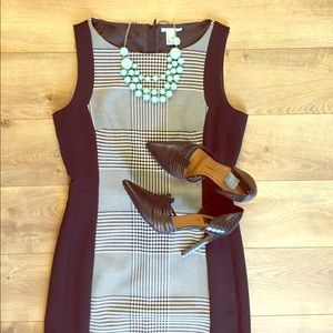 H & M Houndstooth Black and White Dress