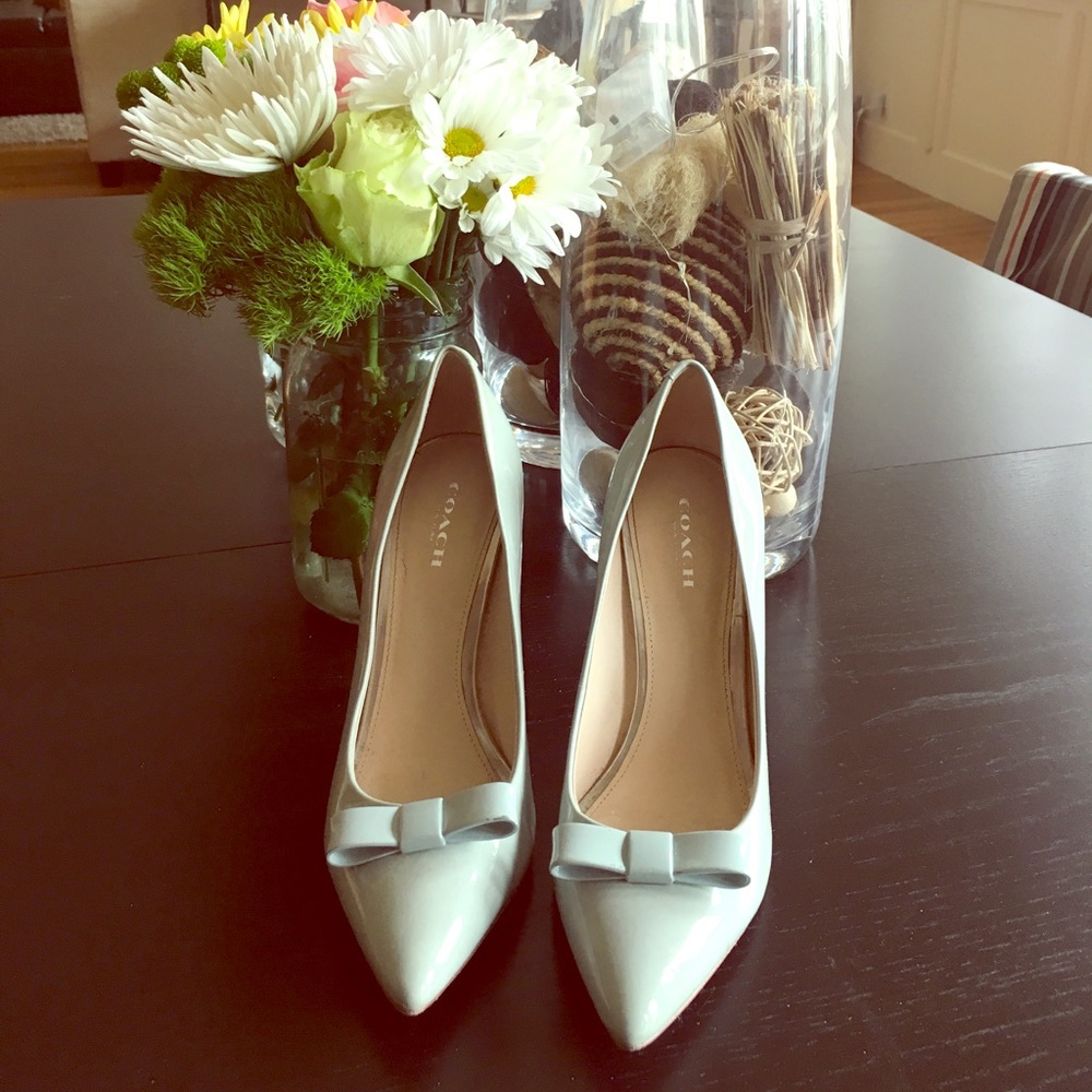 Powder blue coach heels