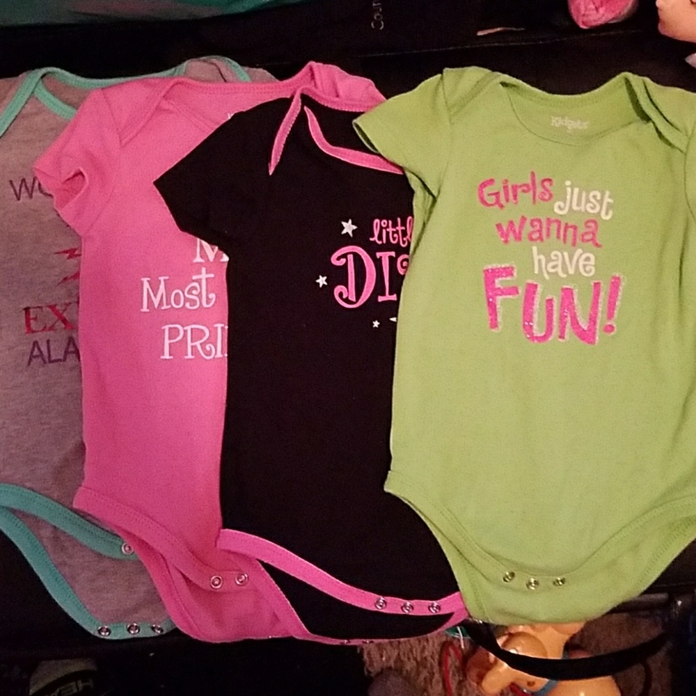 4 cute saying onesies for baby girl